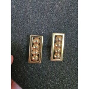 Hickok USA Vintage‎ Antique Gold Tone Metal Ball Cufflinks